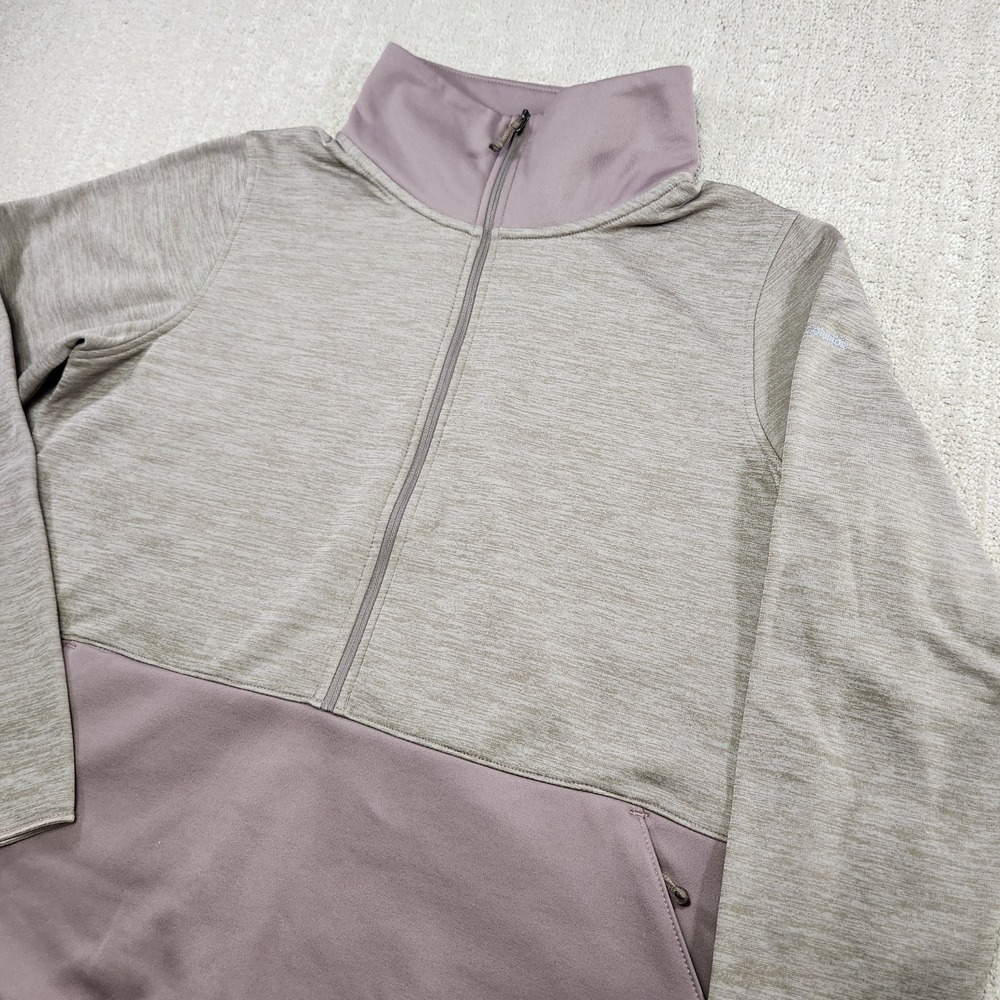 Columbia Sweatshirt Women XL Rosemont Station II 1/2 Zip‎ Fleece Beige Pullover